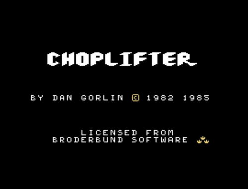 NABU PC Game Broderbund Choplifter