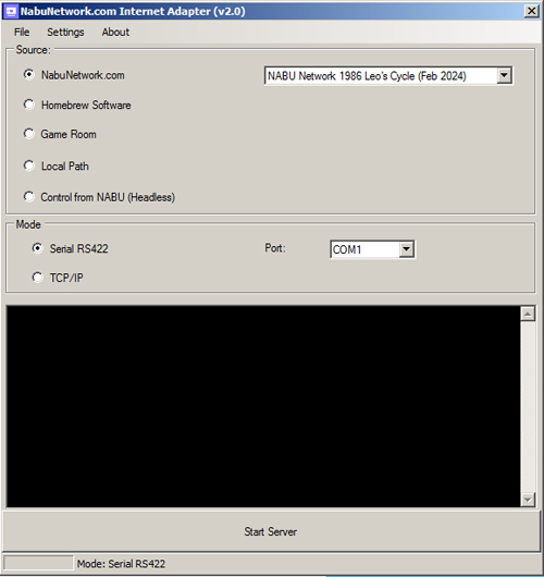 NABU Network Internet Adapter Software