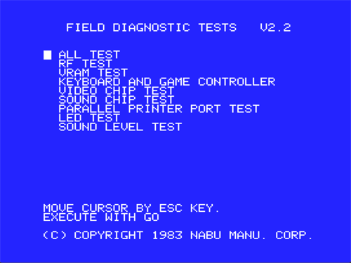 Field Diagnostic Tests v2.2 NABU PC Software